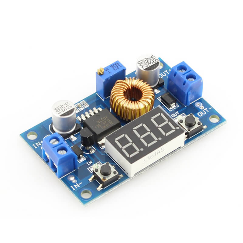 5A 75W XL4015 DC-DC Adjustable Step-down Module (LED Voltmeter Power Supply Module)