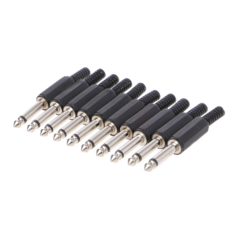 Audio Plug 6.35mm EarPhone Plug Connector Single Track lot(10 pcs)