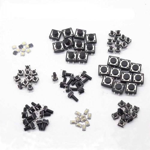 Momentary SMD Side Tact Switch Push Button Switch Assortment Kit 12Values 120pcs