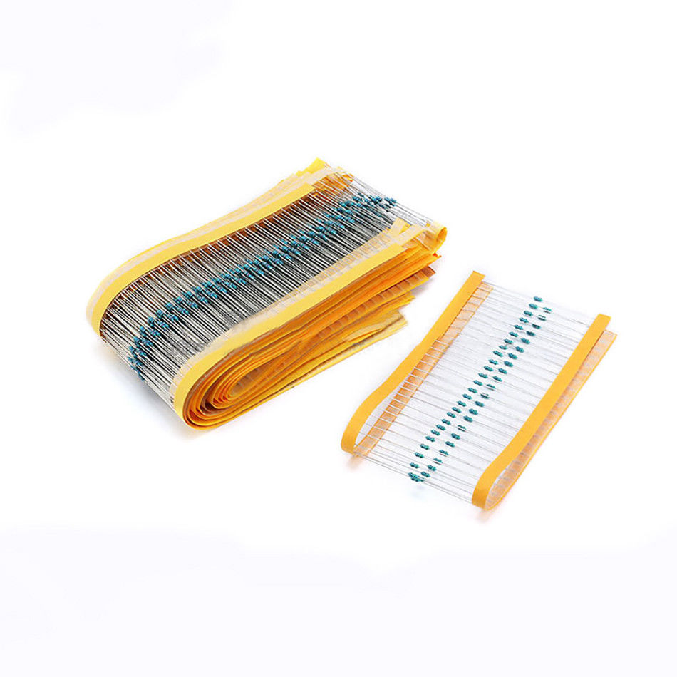 1/6W Metal Film Resistor Kit ±1% Tolerance 1 Ohm to 1M Ohm 30 Values /1500pcs