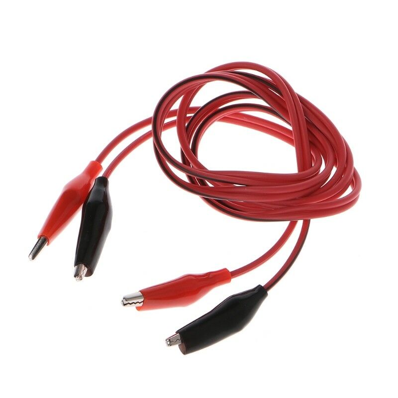 1meter Double Red and Black Clips Crocodile Cable Alligator Jumper Wire Test Leads