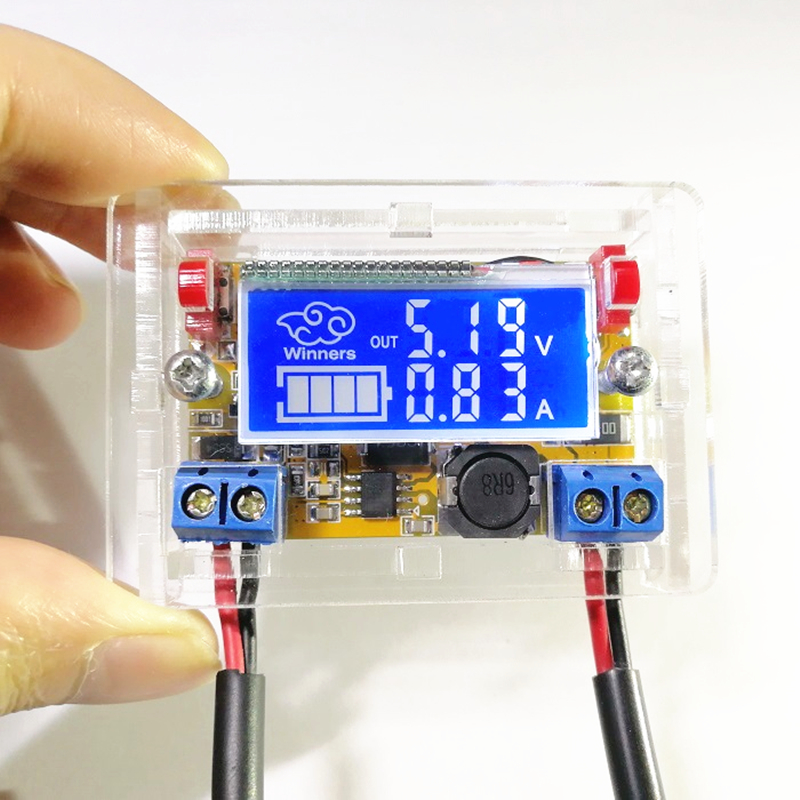 DC-DC Adjustable Step-down Regulated Power Supply Module Voltmeter Dual Display Diy Kit