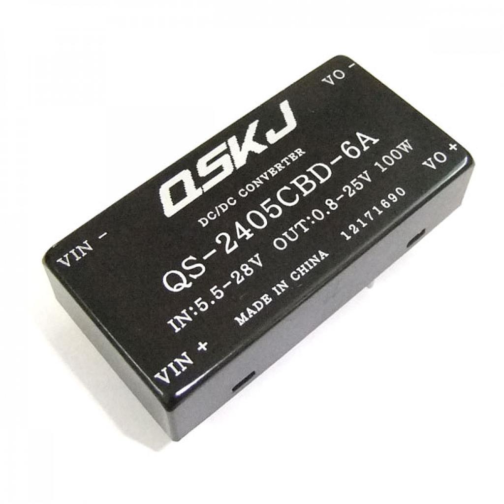 DC-DC Converter 5.5-28V to 0.6-25V 6A 100W Step Down Module QS-2405CBD-6A