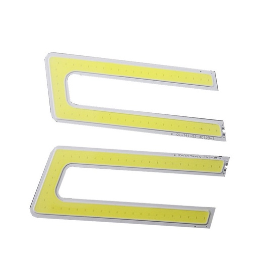 5W U Shape DRL COB LED Panel Strip Light 132*53mm DC 12V 400mA White 6500K