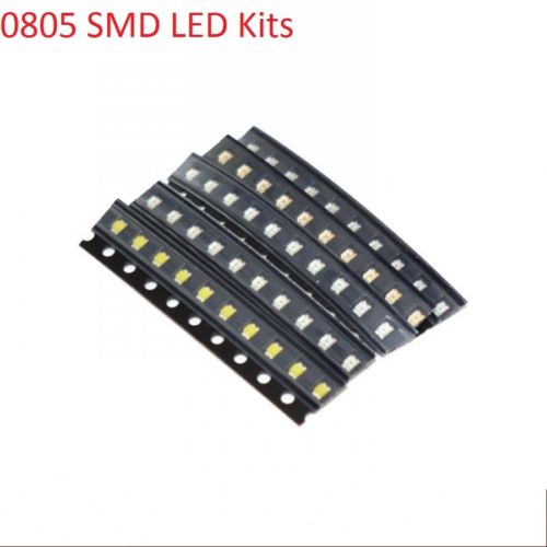 0805 SMD LED Red Blue Yellow Green White Assortment Kit 50pcs 