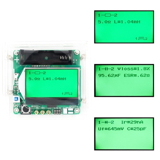 MG328 3.7V Inductor Capacitor ESR Meter Multifunction Transistor Tester with Acrylic shell