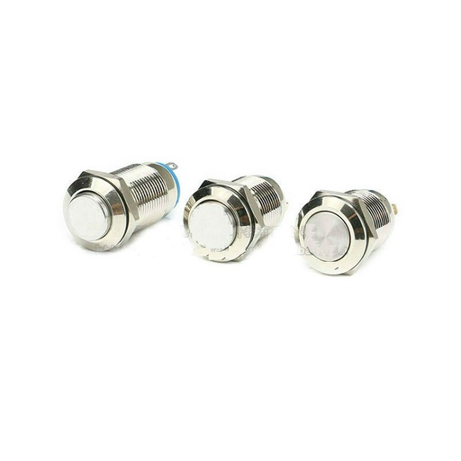 12MM Waterproof Metal Button Switch Self-lock Self-reset